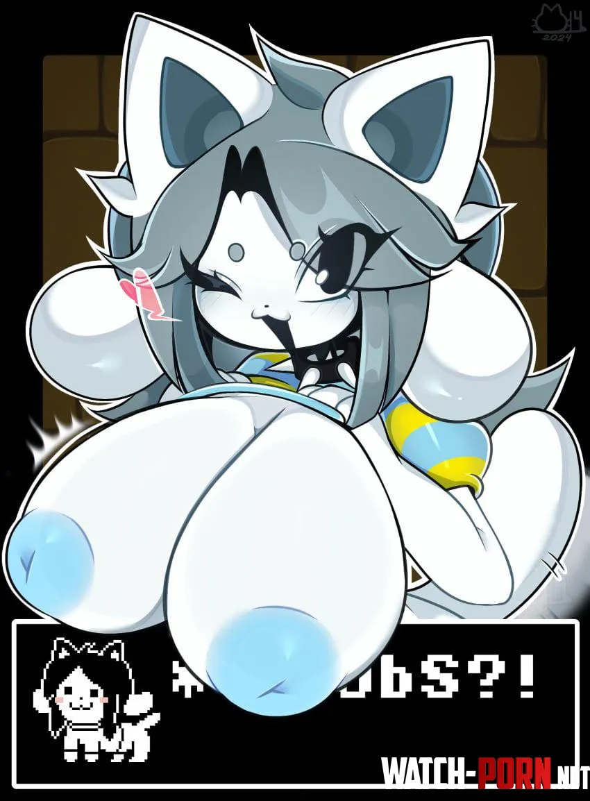Temmie Temmie shows her breasts by CharaDreemurr420