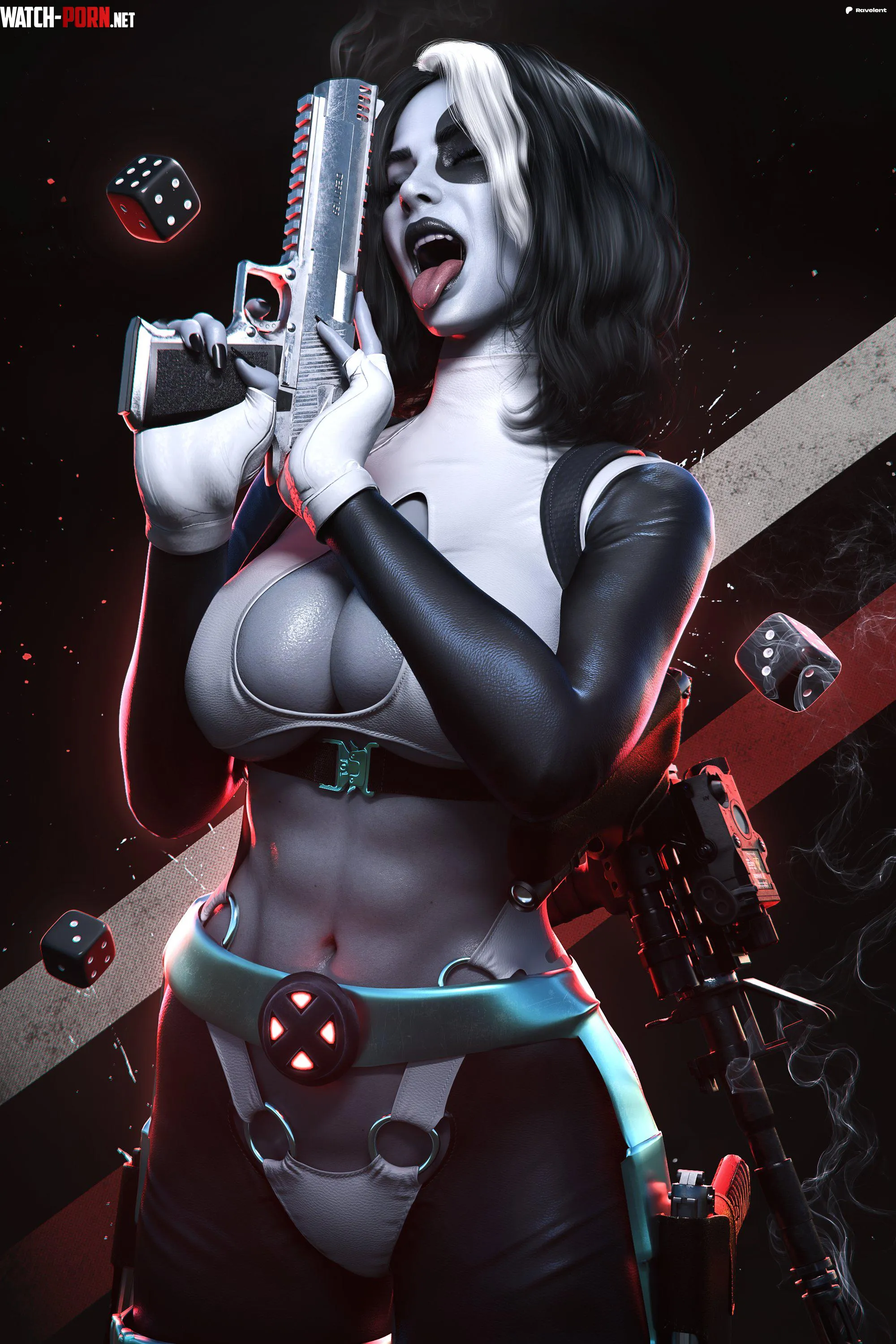Sexy Domino Ravelent Marvel  by Mxfyn