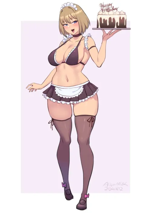 Thumbnail Cute Maid Celebration: Happy Birthday Moment | A_MASSIVE_PERVERT