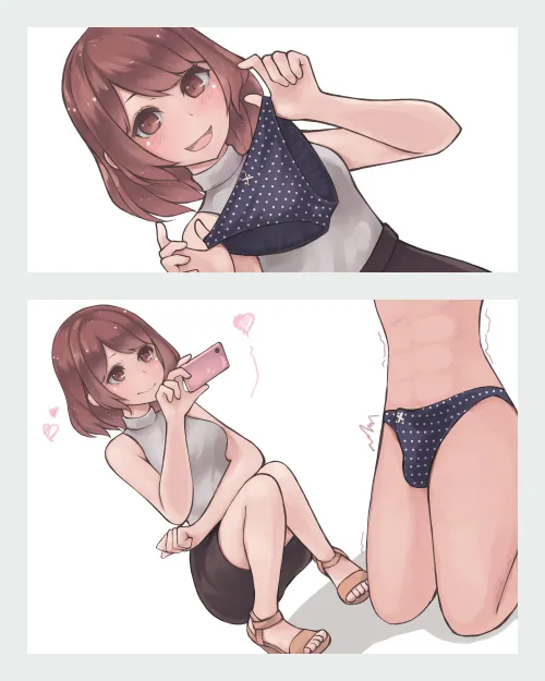 Thumbnail Exploring Desires: Wearing Her Panties by Somanycookies1