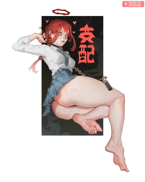 Thumbnail Makima School Girl Art: Chainsaw Man | yu_enkei