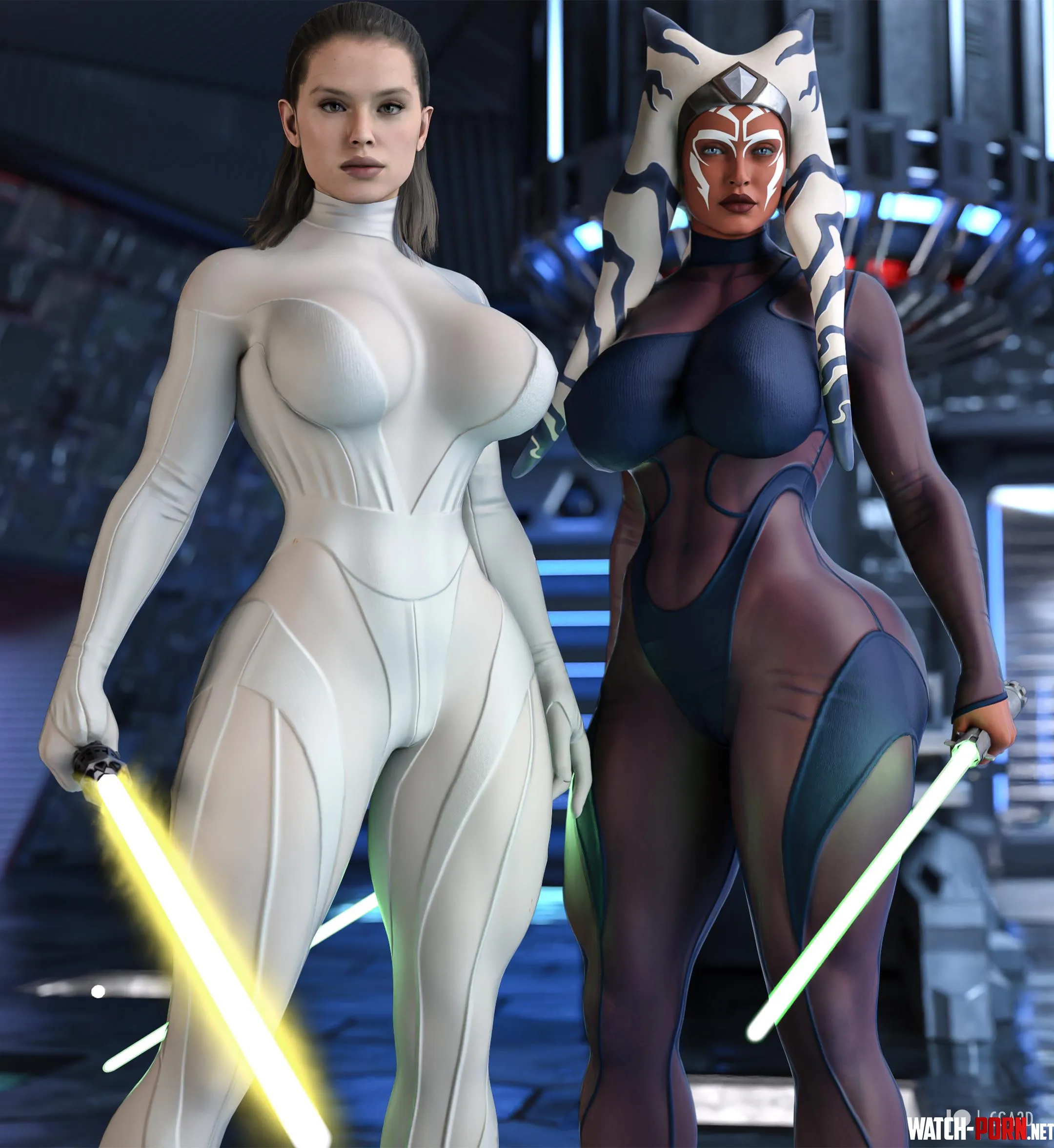 Rey and Ahsoka Cga3d by Suspicious_Path_4256