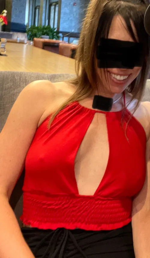 Thumbnail Braless in Savannah: A Bold Fashion Choice by Responsible_Being992 in the Category of Braless