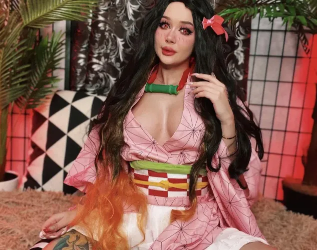 Thumbnail Nezuko from Kimetsu no Yaiba Cosplay by Purple Bitch | Outstanding Cosplay Transformation