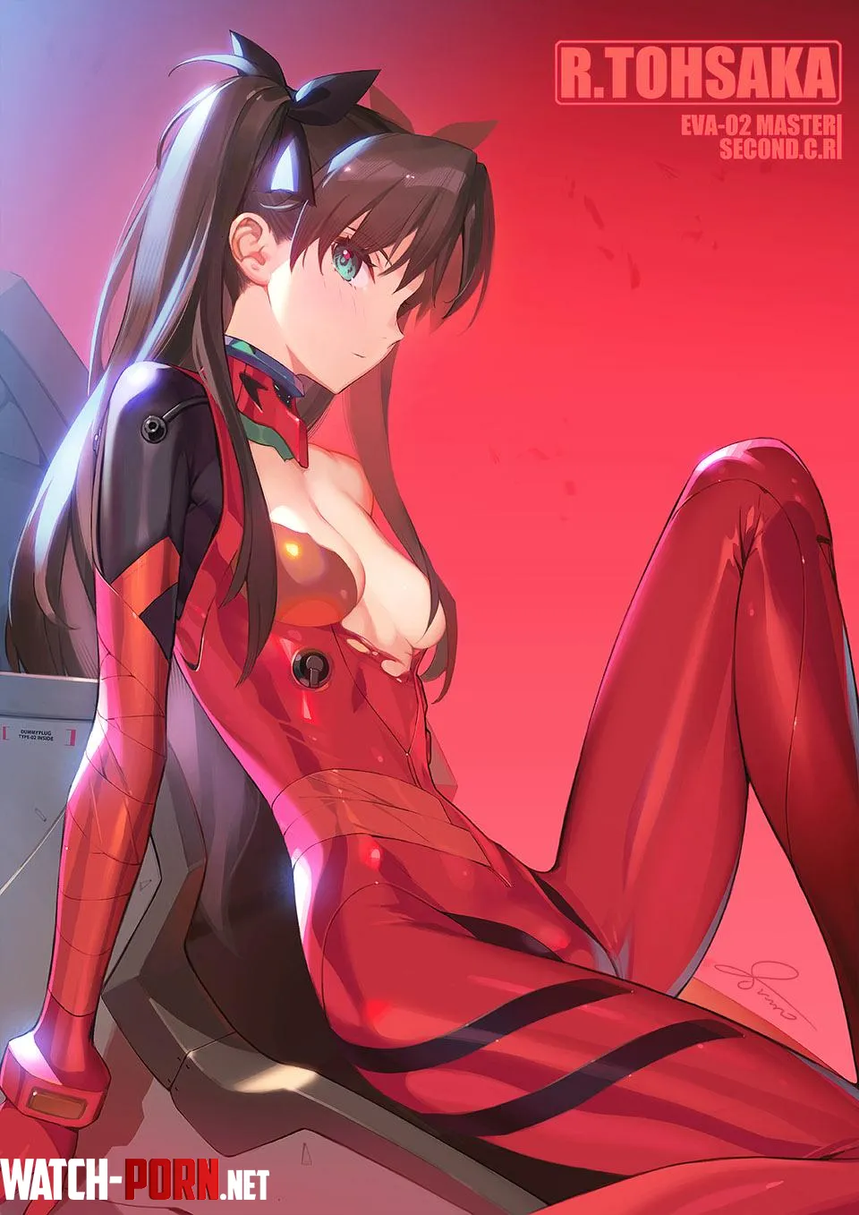 Rin Tohsaka Second Children Siino Fate amp Evangelion crossover by cumqueen997