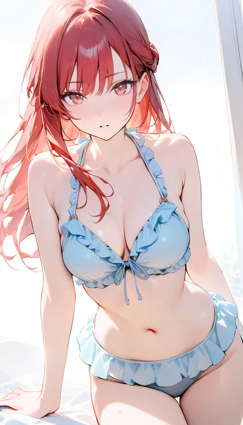 Thumbnail Frilly Blue Swimsuit Style | CheetahSperm18's Trendy Article