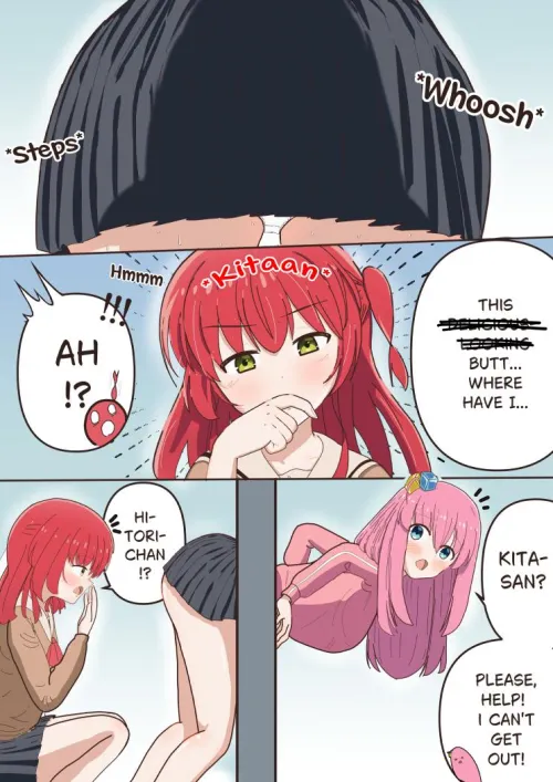 Thumbnail OC Bokita Gets Stuck in the Wall - Bocchi the Rock by YurilyArt: A Yuri Tale