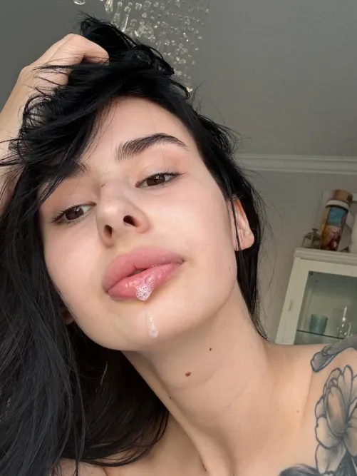 Thumbnail Delicious Drool: The Art of Spit Fetish by smallboobsbabe