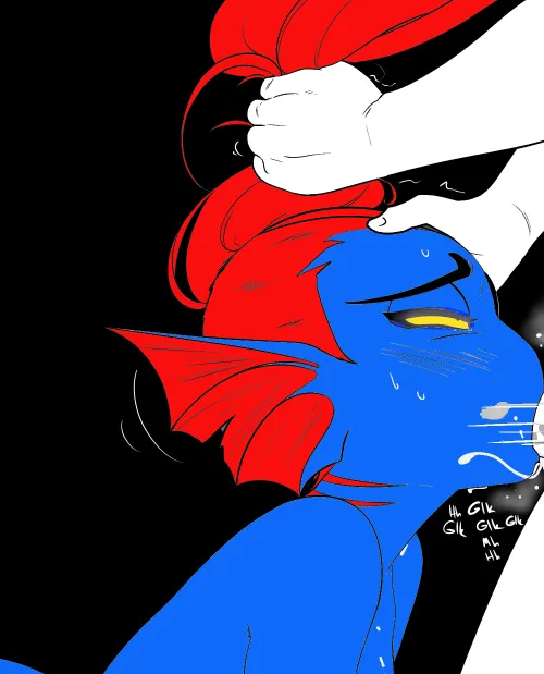 Thumbnail Undyne Fancolor Original by Haaru: A Stunning Art Piece by Cool-Dig3046 in the UnderTail Category
