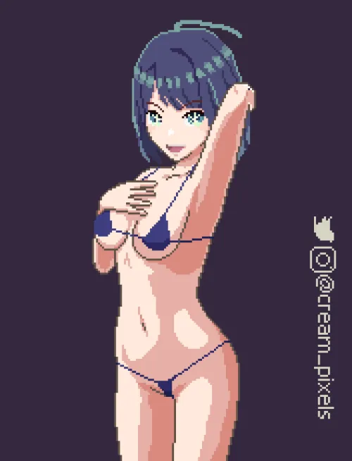 Thumbnail Hot Pixels Featuring Akane Kurokawa - PixelArtNSFW by CreamPixels