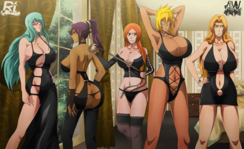 Thumbnail Evandagoatking Gathers the Ladies Ready for a Night of Fun in Bleach Hentai