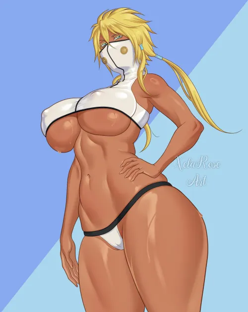 Thumbnail Harribel Bikini Art by XelaRoseArt - Sexy Bleach Fanart Collection