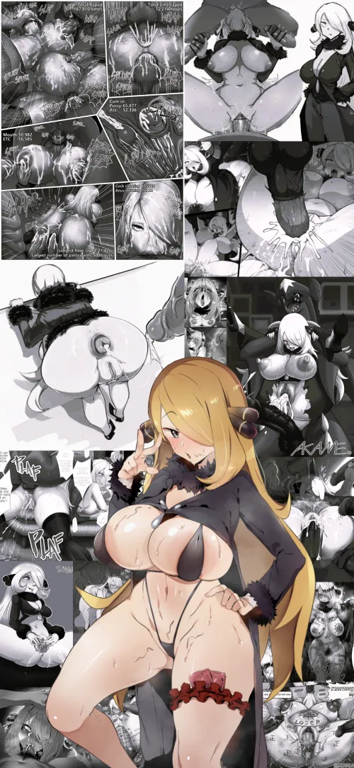 Thumbnail Cynthia Hentai Wallpaper Furau Pokemon by [Deleted] | AnimeMILFS Category
