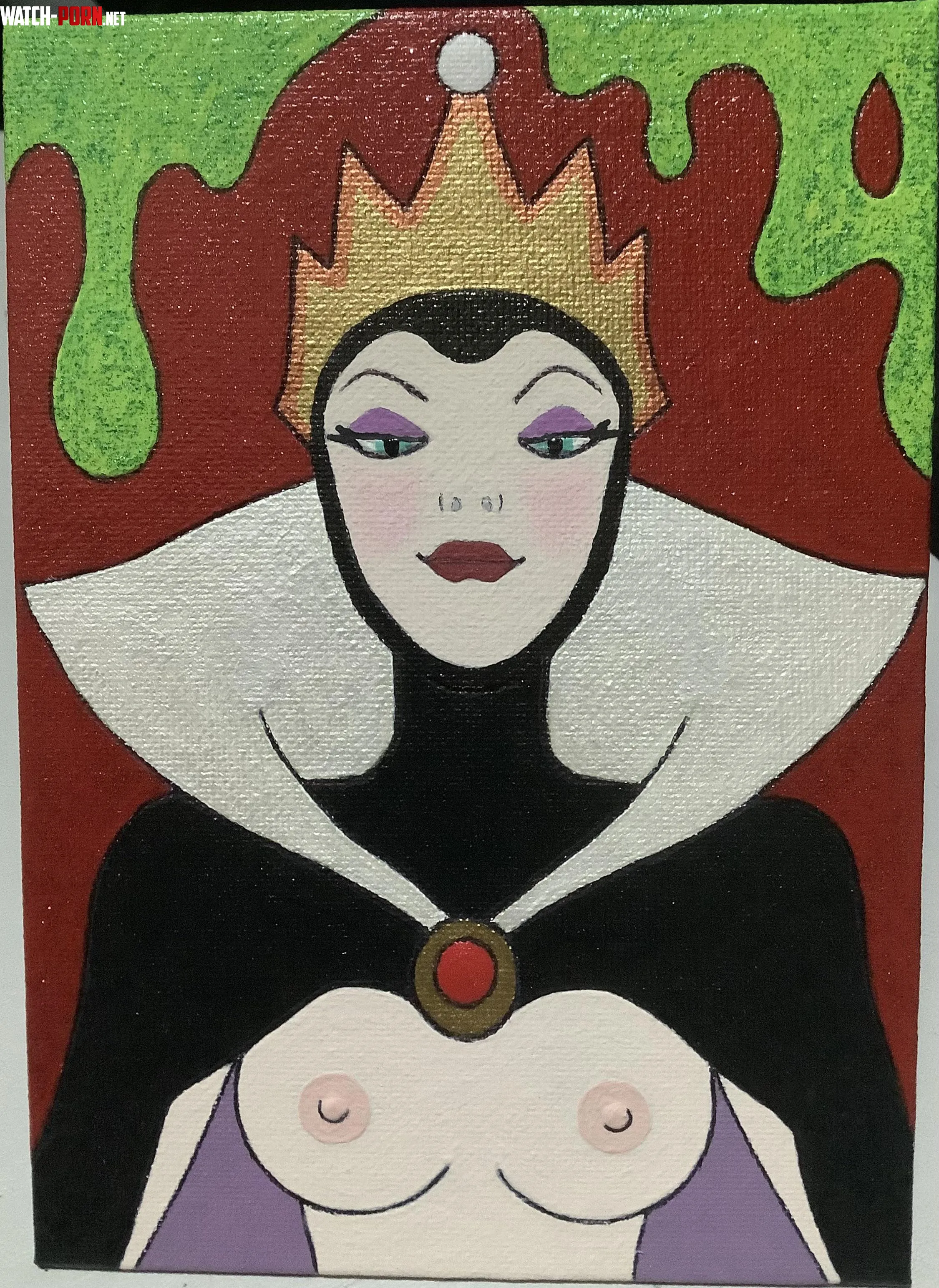 I painted the evil queen by MommysGoodBoy4Ever