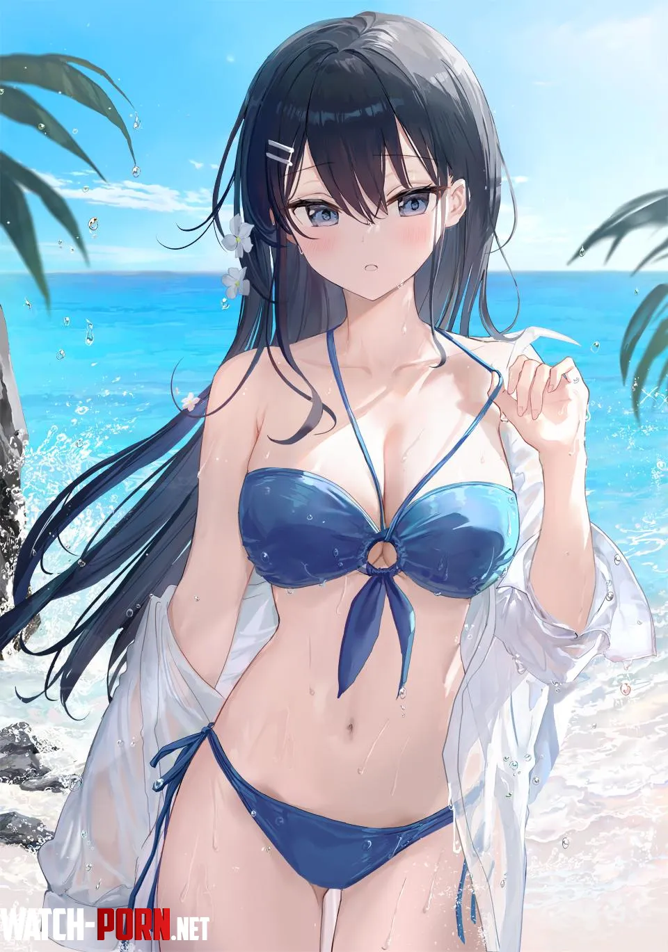 Blue bikini and wet shirt   fuumiisc Original by elegantloveglimmer