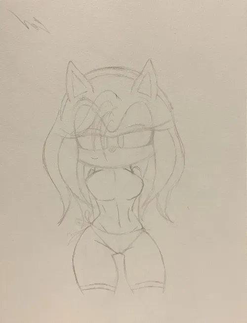 Thumbnail Amy Sketch in Progress by Overall_Exit_8007 | SonicPorn