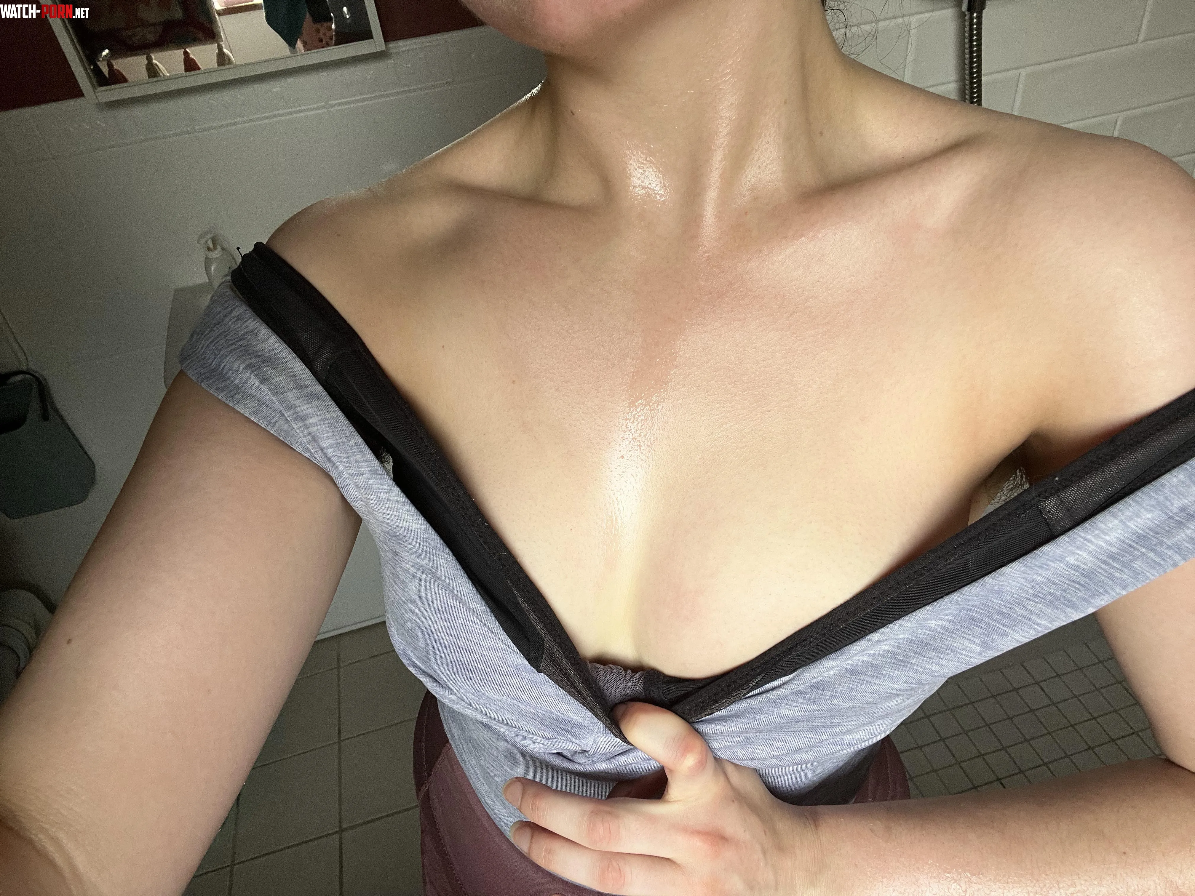 Post 10k sweaty cleavage  by innocently_blushes