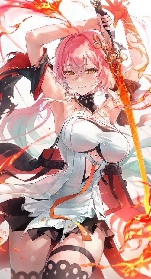 Thumbnail Changli Roha Wuthering Waves by TheRoySez | Explore the Intriguing World of animearmpits