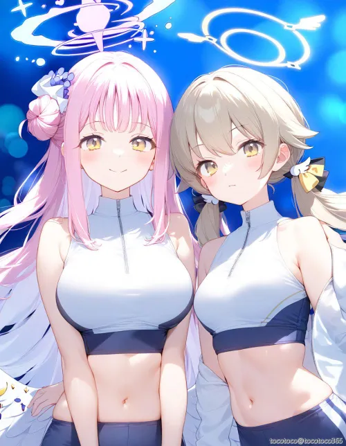 Thumbnail Dynamic Duo: Mika & Hifumi in Blue Archive by CheetahSperm18