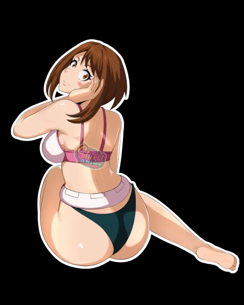 Thumbnail Ochaco's Peeking Moment in Anime by Stickitanime
