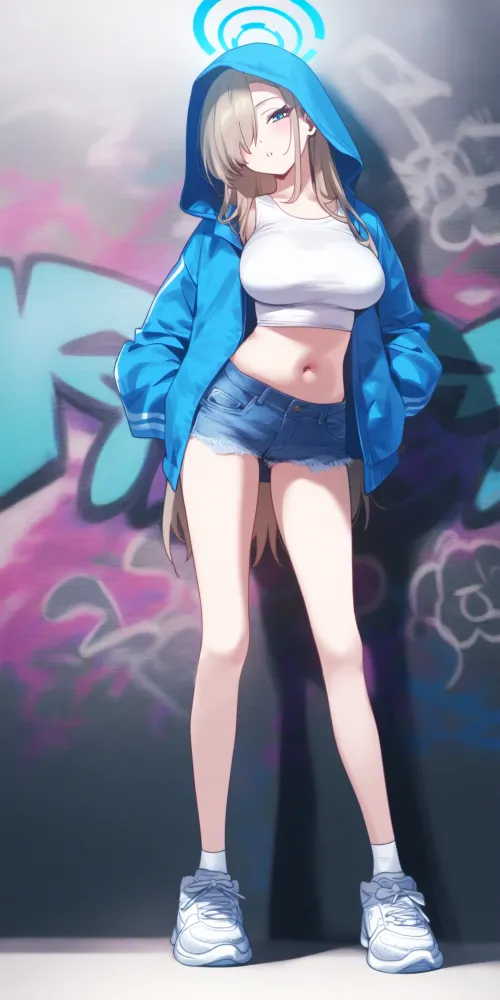 Thumbnail Asuna Ichinose in Blue Archive: An AnimeMidriff Showcase by CheetahSperm18