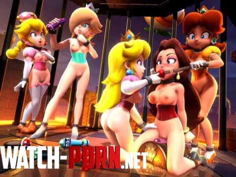 Peach and Daisy corrupt the others OnModel3D by DeviantMoment