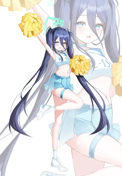 Thumbnail Cheerleader Alice Shines in Blue Archive by CheetahSperm18 | animemidriff