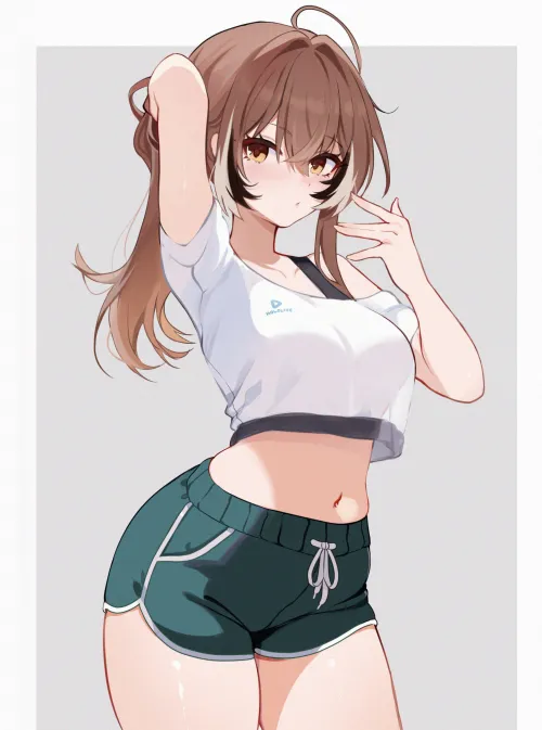 Thumbnail Nanashi Mumei: A Journey in animemidriff by CheetahSperm18