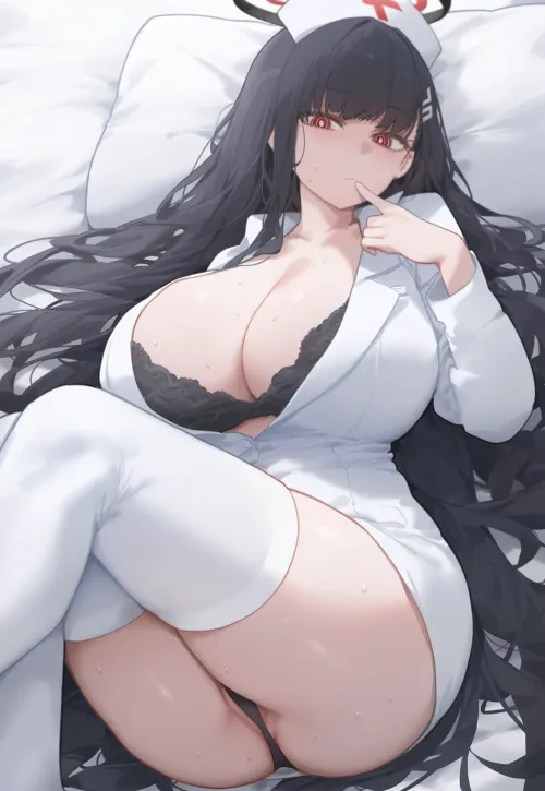 Thumbnail Nurse Rio Blue Archive: A Fascinating Read by CheetahSperm18 in Thighdeology