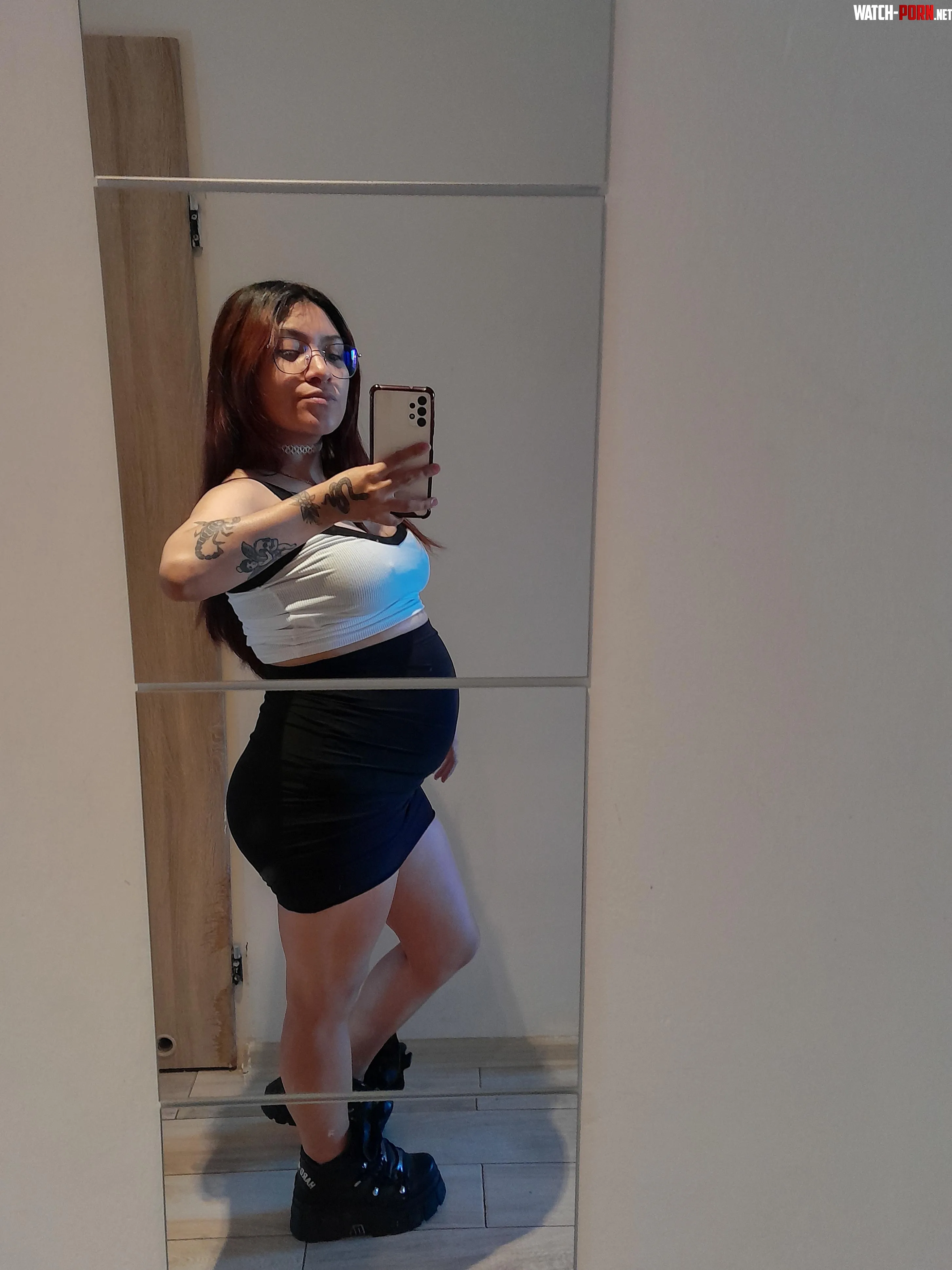 Do you like this pregnant mommy in a tight skirt by Sweet_Field_357