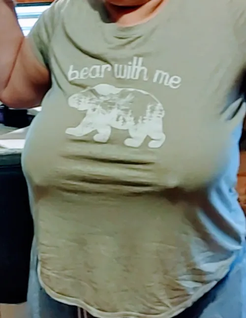 Thumbnail Braless Wife Pic: Bear with Me as I Share the Steamy Shot by SteelTorch in the Braless Category