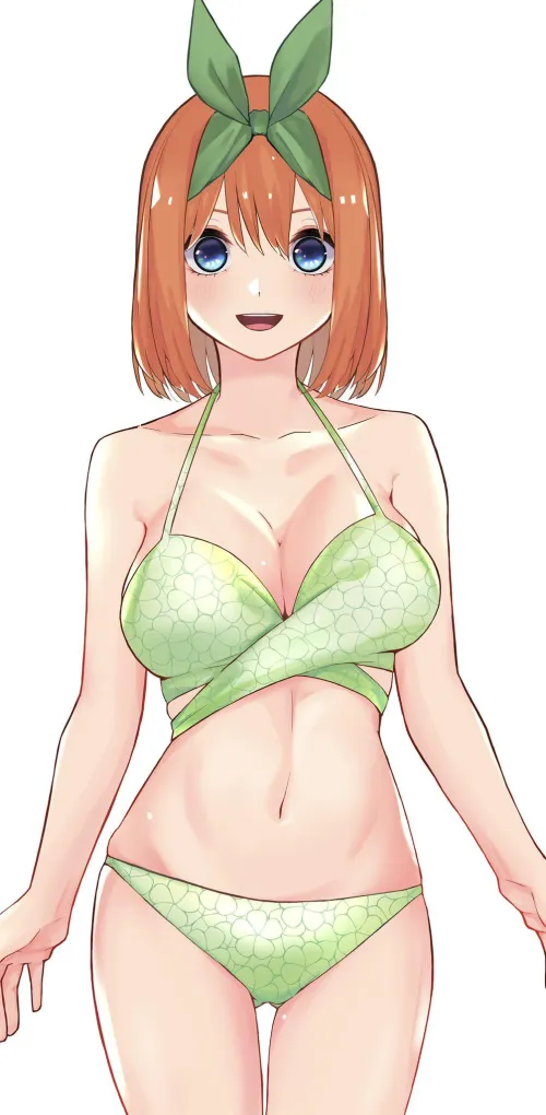 Thumbnail Csxc Spotlights Yotsuba Confidence in Green Bikini | Unique Content in pantsu Category