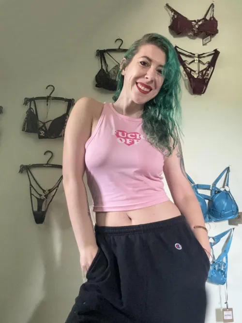 Thumbnail Sirenskiss3's Charming Pink Crop Top for Croptopgirls Collection