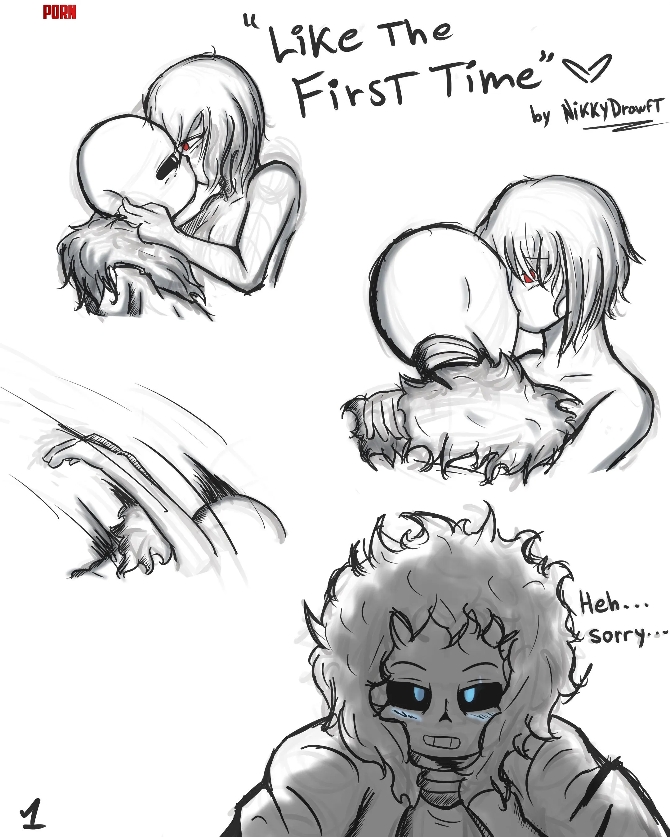 Like The First Time Frisk x Sans comic 18 by NkkkyDrawft