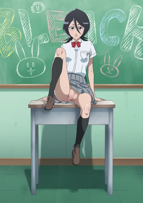 Thumbnail Intimate Desk Encounter: Rukia Kuchiki's Tale by Mysterious-Craft-476 - Bleach_Hentai