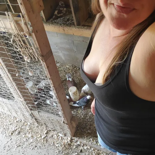 Thumbnail Chores with a View: Down Blouse Fun | wildone80