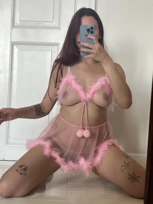 Thumbnail Favorite Alert: Rocking the Pink See-Thru Matching Set! by jigglyfox