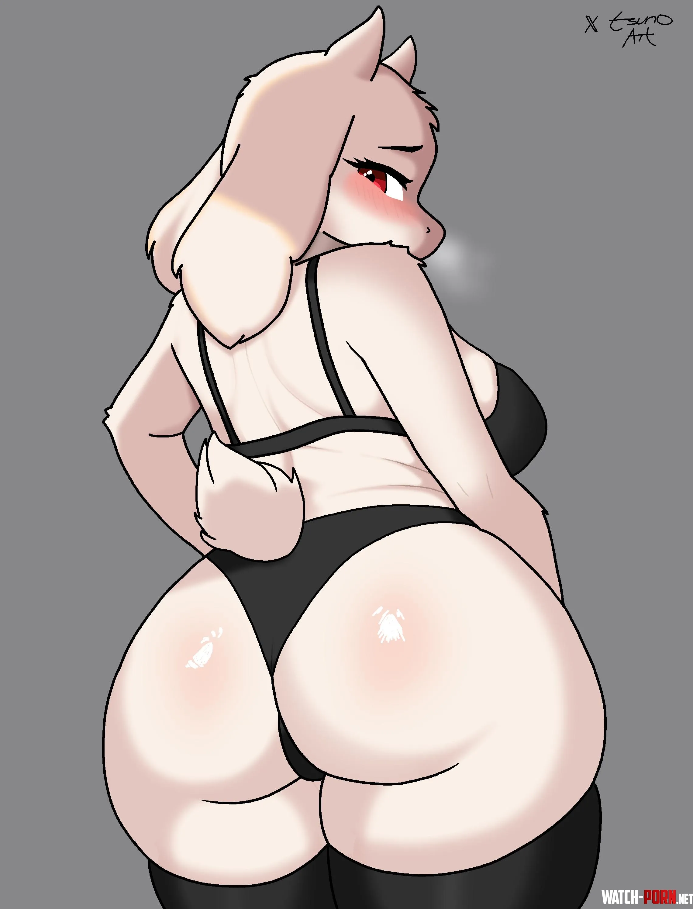 Goat mom is shy F tsunoart by tsunoart