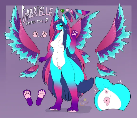 Thumbnail Meet my girlfriends fursona Gabrielle F Vlue by Hippogriffstorm | yiff