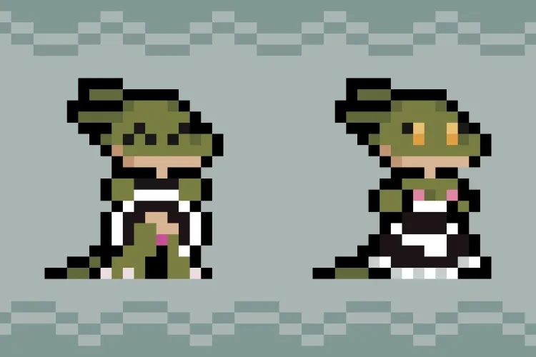 Thumbnail Lusty Argonian Maid Shows the Goods: PixelArtNSFW by noshecats