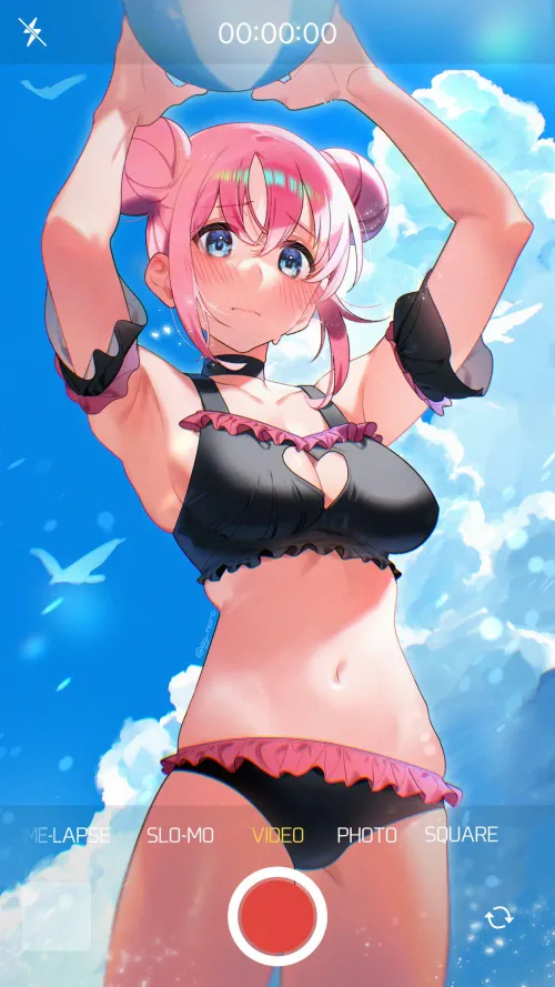 Thumbnail Blushing Bocchi Rocks a Cute Bikini | Csxc