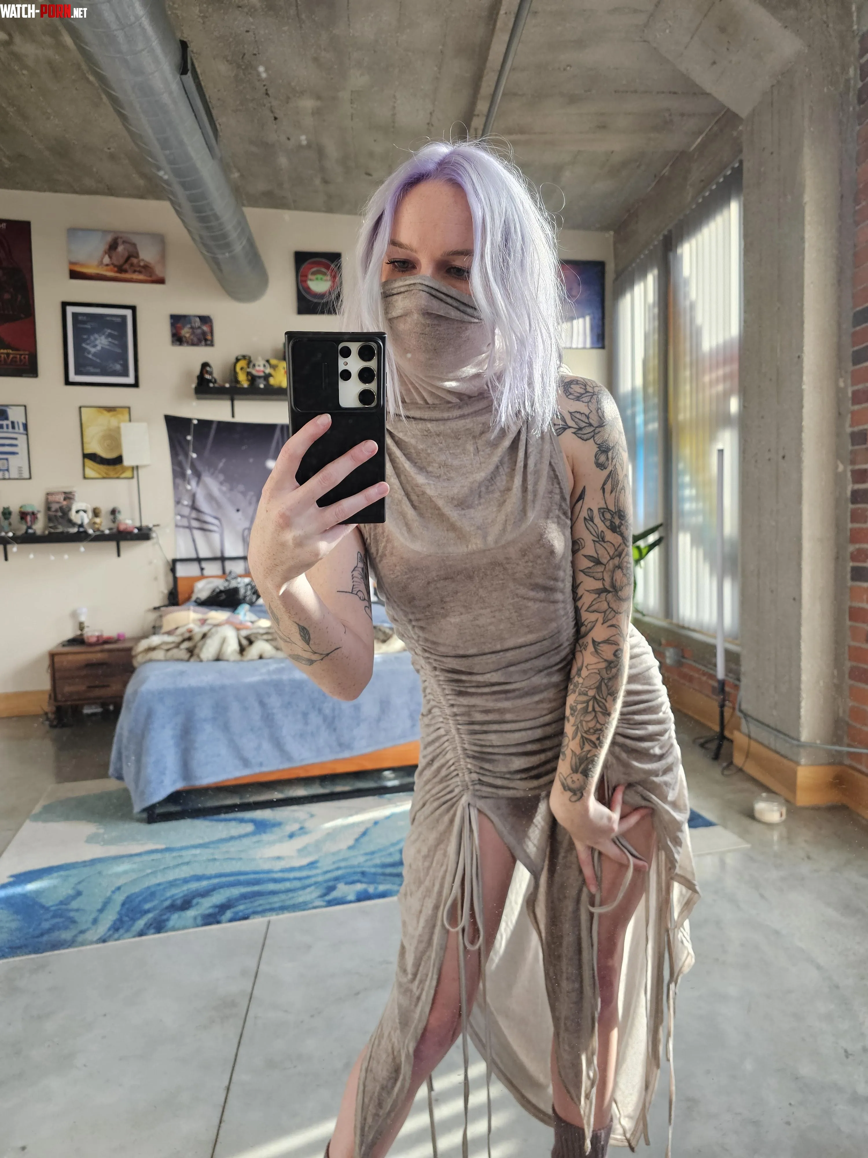 PurpleSilver haired baddie by _MyLittlePanda_