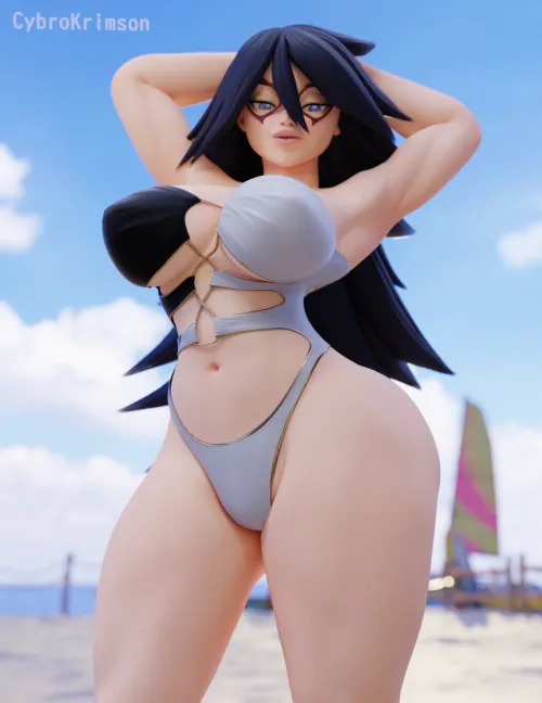 Thumbnail Hang Out at the Beach with Midnight CybroKrimson in BokuNoEroAcademia