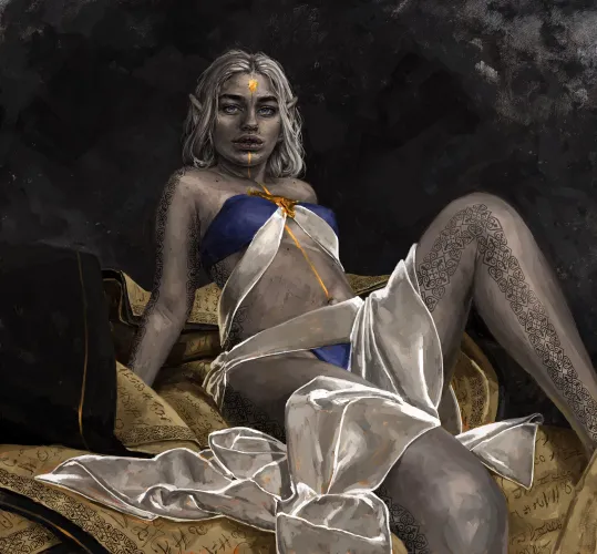Thumbnail Exploring Drow Thelvelia: Art by Yorsy Hernandez | Fatedspear