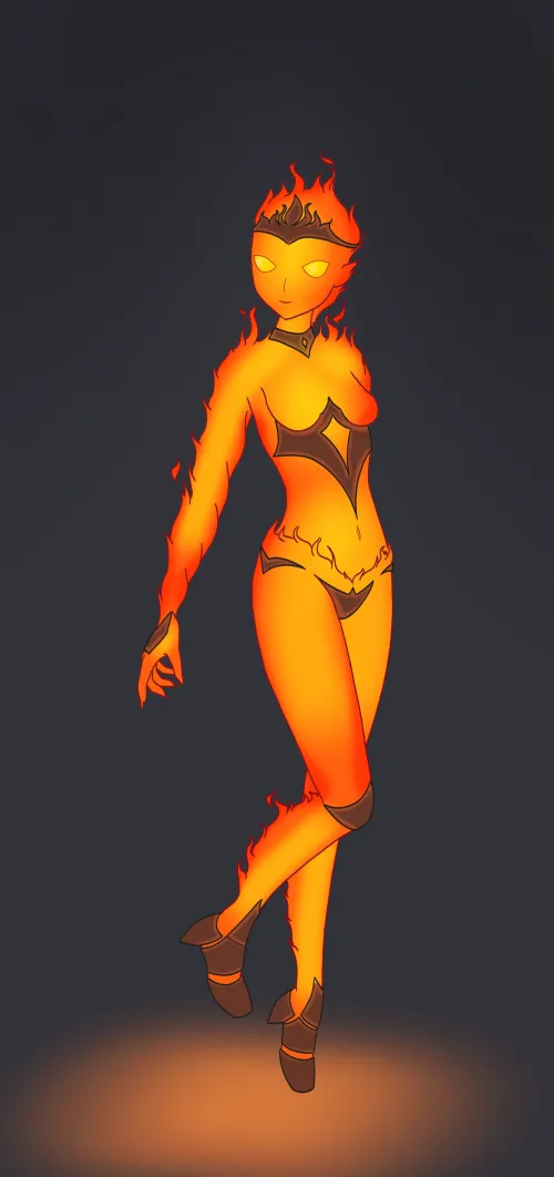Thumbnail Flame Elemental Experiment by Vidas_Night | MonsterGirl