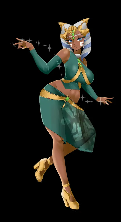 Thumbnail Ahsoka's Captivating Slave Outfit: Explore Leonkunisagi's Art in Star Wars NSFW