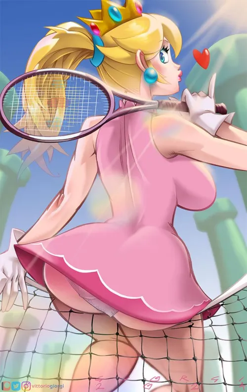 Thumbnail Tennis Time with Princess Peach by SbargiSoft in mariorule34 Category
