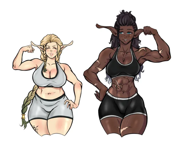 Thumbnail Elf Girls Workout by El_Kitsoul: Explore elkitsoul's Fitness routine!