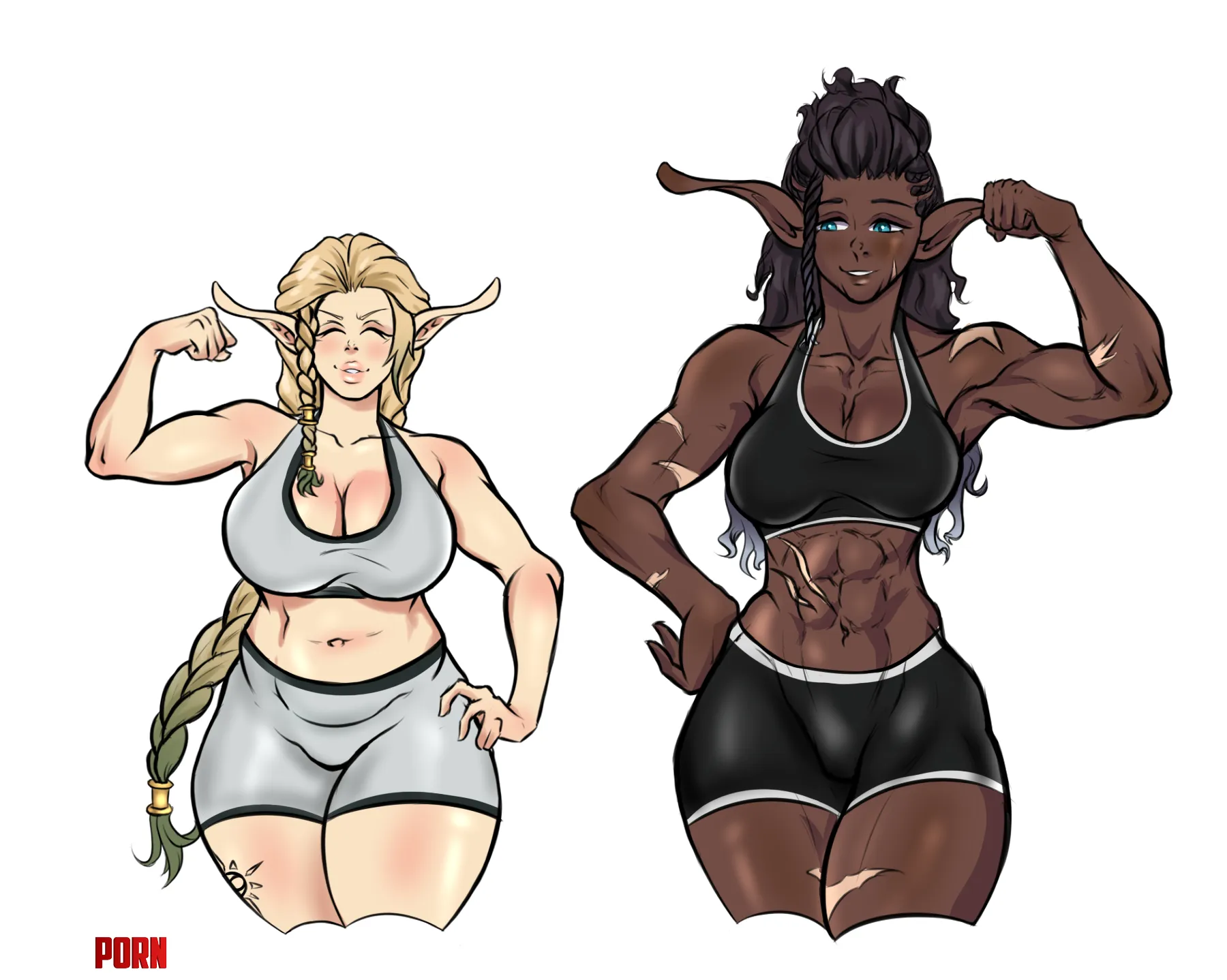 Workout with elf girls elkitsoul by El_Kitsoul