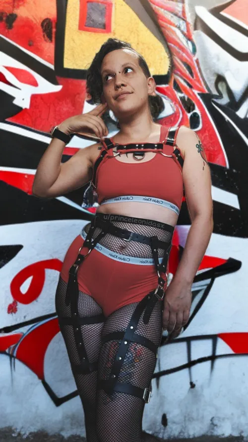 Thumbnail PrinceLeonidasX's Provocative Outfit: Grab Me by My Harness - NSFWOutfits